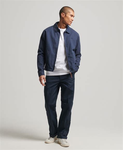 burberry navy men& 39|Cotton Harrington Jacket in Navy .